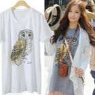 Cocopop - Owl Print T-Shirt
