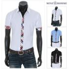 MINE M HOMME - Plaid-Trim Shirt