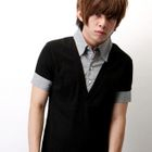 SeventyAge - Inset Shirt Short Sleeve Top