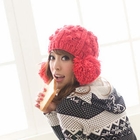Tokyo Fashion - Pompom-Detail Knit Beanie