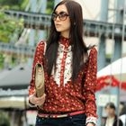 SOHO Central - Polka-Dot Lace-Detail Shirt
