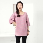 Stylewardrobe - 3/4-Sleeve Striped T-Shirt