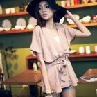 PUFFY - Cape-Shoulder Tie-Waist Jacket