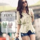 PUFFY - Set: Rhinestone Tank Top+Drawstring-Waist Jacket