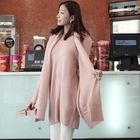 ode' - Set: Raglan Knit Sweater Dress + Knit Scarf