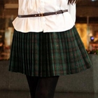 Tokyo Fashion - Elastic-Waist Pleated Plaid Skirt
