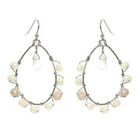 Keleo - Silver clear quartz, pearl earrings