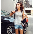 REDOPIN - Lace-Trimmed Back Peplum Top