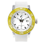 t. watch - Stainless Steel Water Resistant Watch - White/Yellow t. watch - Stainless Steel Water Resistant Watch - White/Yellow