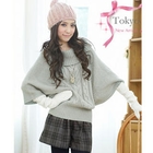 Tokyo Fashion - Batwing-Sleeve Cable-Knit Sweater