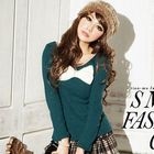 Tian Mu - Bow-Front Cotton Tee