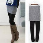 Celli Girl - Inset Knit Skirt Brushed Fleece Leggings