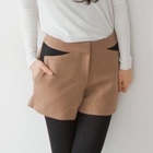 HAPPY CAT - Contrast-Trim Wool Blend Shorts