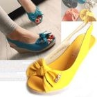 Marcella - Bow-Accent Wedge Sandals