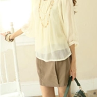 Tokyo Fashion - Button-Detail Pleated Skirt