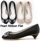 Karasinkko - Beaded Bow Kitten-Heels