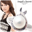 Angel's Secret - Rhinestone Faux-Pearl Ring