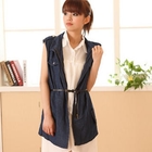 ZOO - Epaulette-Accent Denim Vest