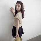 D.P-Shop - Dotted Panel Chiffon Tunic