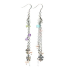 Bellini - Semi-Precious Gems & Flower Disc Dangly Earrings