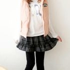 Tokyo Fashion - Inset Plaid Skirt Stirrup Tights