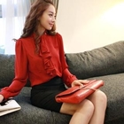 STYLEKELLY - Ruffe-Front Blouse