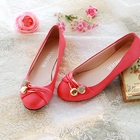 Smoothie - Rhinestone Cherry-Accent Flats
