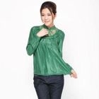 O.SA - Lace-Bib Frilled Shirred Top