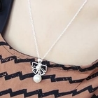 Goodies - 'Bow' Short-Necklace With Pearl