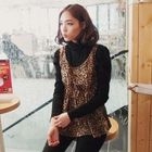 midnightCOCO - Leopard-Pattern Sleeveless Top