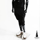 Purplow - Ribbed Hem Big Pocket Knee-Length Pants