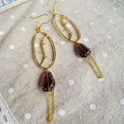 MyLittleThing - Gold Glamour Purple Stone Earrings