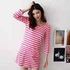 OrangeBear - 3/4-Sleeve Striped T-Shirt