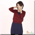 prischu - Button-Detail V-Neck Cardigan