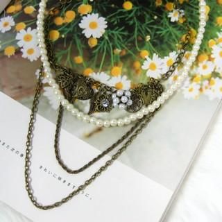 Heart Pendant with Pearl Necklaces