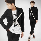 deepstyle - Asymmetric Button Jacket