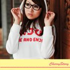 Cherry Story - 'Enjoy' Print Hooded Pullover