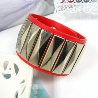 Faux-Leather Studded Bracelet Faux-Leather Studded Bracelet
