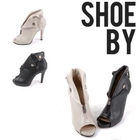 LCLOTHES - Peep Toe Ankle Boots