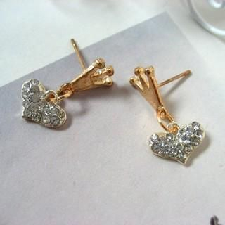 Rhinestone 'Crown' Earrings