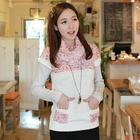 CLICK - Cowl-Neck Cap-Sleeve Knit Top