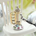 Miss Girl - Rhinestone Trumpet Mobile Strap