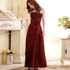 JK2 - Rosette Front Pleated Gown