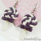 Sweet & Co. - Sweet Purple Candy Lollipop Glitter Earrings