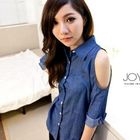 Goodies - Off-Shoulder Denim Shirt