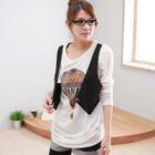CatWorld - Inset Vest Balloon-Print Top