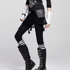Othermix - Inset Studded Mesh Skirt Leggings