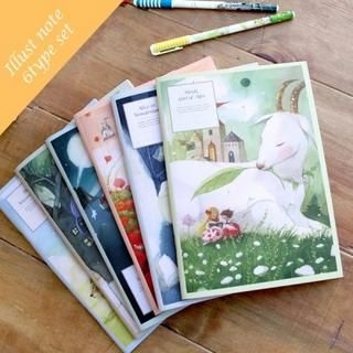 Illustration Cover Notebook Set (6 Designs) Illustration Cover Notebook Set (6 Designs)