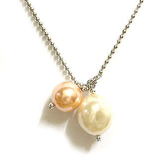 Light Orange 'Perfect Match' Fashion Pearl Necklace