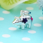 Miss Girl - Floral Pig Charm